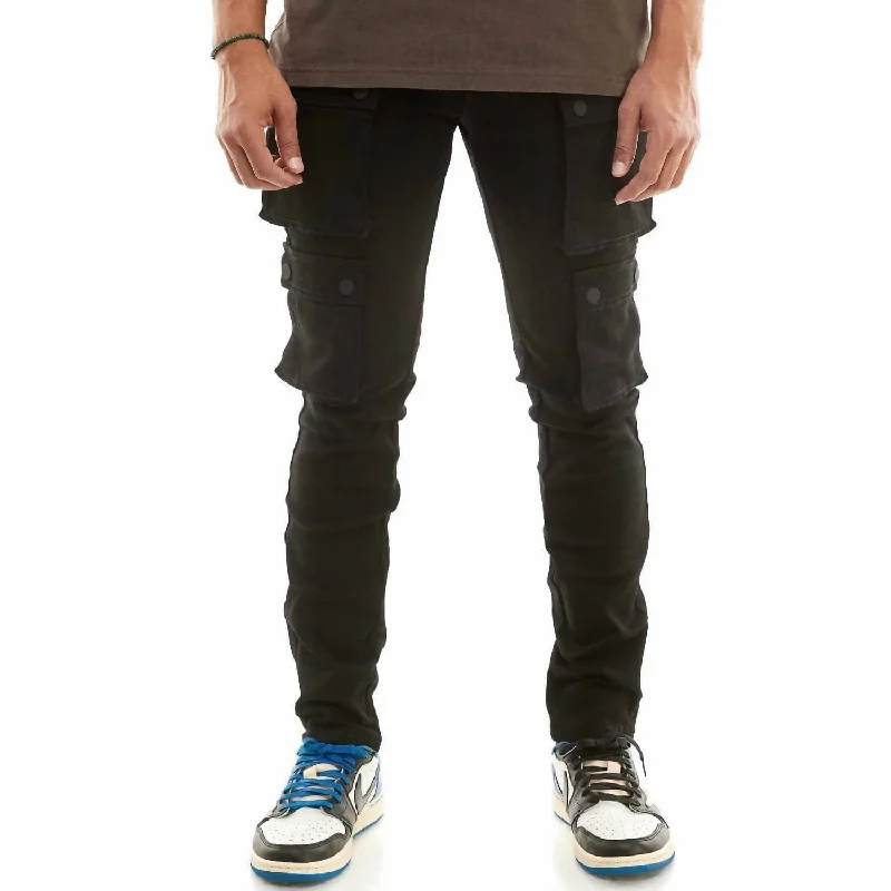 Limited-time sale: Save on all your favorite clothing items. Men's Snap Double Cargo Pants In Black Limited-time sale: Save on all your favorite clothing items. Men's Snap Double Cargo Pants In Black