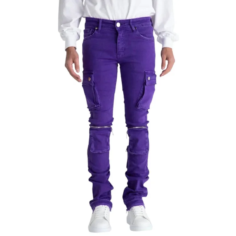 Massive discounts on all clothing items – Shop now for the best prices. Men's Never Look Back Cargo Flare Stack Denim Jean In Purple Massive discounts on all clothing items – Shop now for the best prices. Men's Never Look Back Cargo Flare Stack Denim Jean In Purple