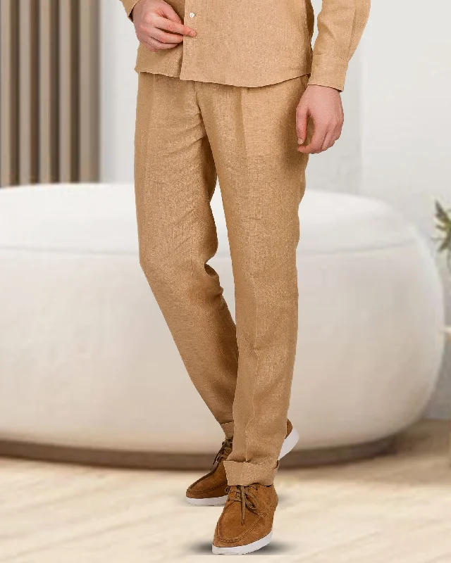 Upgrade your wardrobe with stylish clothing at discounted prices. Golden Linen Dress Pant Upgrade your wardrobe with stylish clothing at discounted prices. Golden Linen Dress Pant