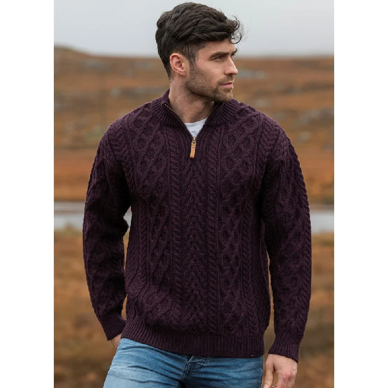 Exclusive online discounts – Shop clothing for every occasion! Men's Half Zip Aran Wool Sweater Exclusive online discounts – Shop clothing for every occasion! Men's Half Zip Aran Wool Sweater