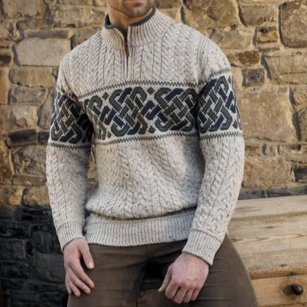 Shop the best clothing sales of the year!  Celtic Jacquard Half Zip