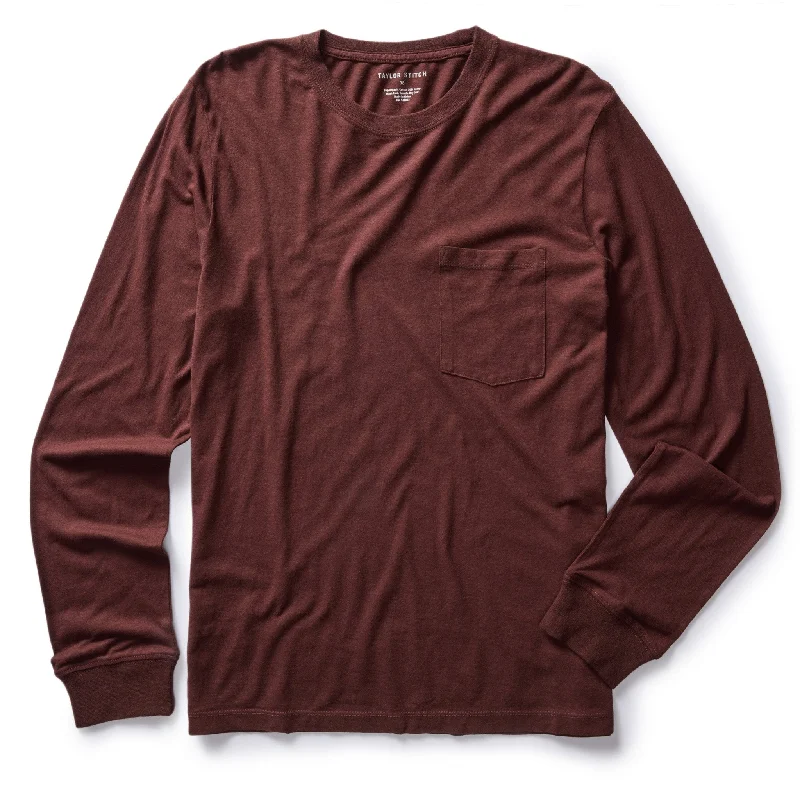 Limited-time promo – up to 70% off on men's essentials. The Cotton Hemp Long Sleeve Tee in Burgundy Limited-time promo – up to 70% off on men's essentials. The Cotton Hemp Long Sleeve Tee in Burgundy