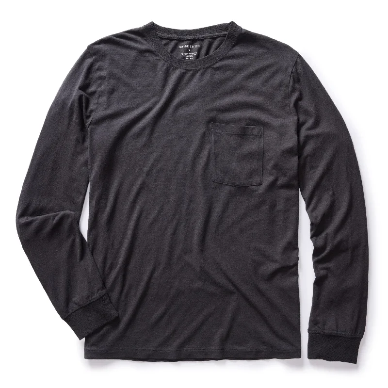 Shop new arrivals in clothing and save – The Cotton Hemp Long Sleeve Tee in Charcoal Shop new arrivals in clothing and save – The Cotton Hemp Long Sleeve Tee in Charcoal