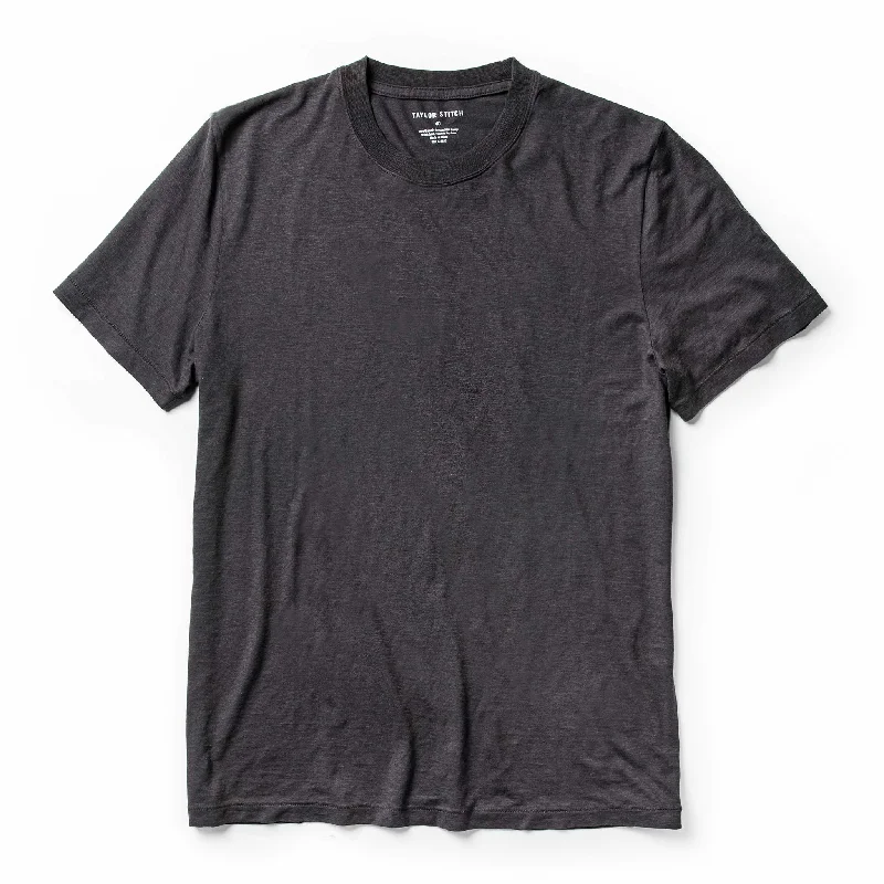 Shop the latest men's clothing trends at a fraction of the price.  The Cotton Hemp Tee in Charcoal