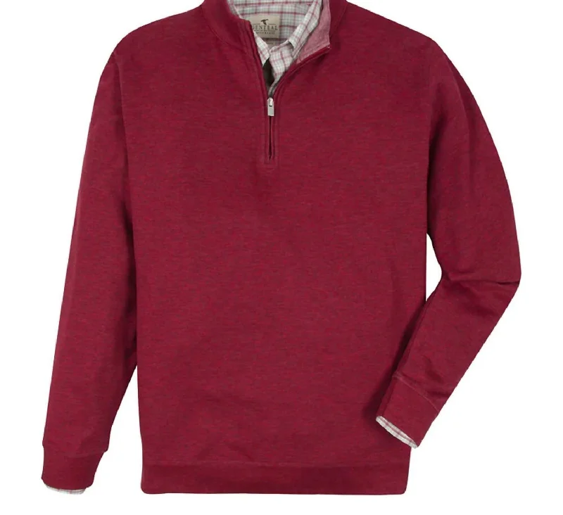 Save more with our buy-more, save-more deals on men’s fashion. Cotton Modal Quarter-Zip Pullover In Merlot Save more with our buy-more, save-more deals on men’s fashion. Cotton Modal Quarter-Zip Pullover In Merlot