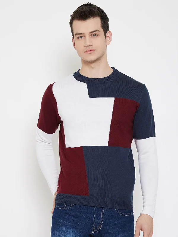 Men’s clothing at unbeatable prices – shop the sale today! JUMP USA Men Navy Blue Colourblocked Round Neck Casual Pullover Men’s clothing at unbeatable prices – shop the sale today! JUMP USA Men Navy Blue Colourblocked Round Neck Casual Pullover