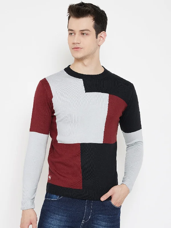 Hurry, the best deals on men’s fashion won’t last long! JUMP USA Men Red Colourblocked Round Neck Casual Pullover Hurry, the best deals on men’s fashion won’t last long! JUMP USA Men Red Colourblocked Round Neck Casual Pullover