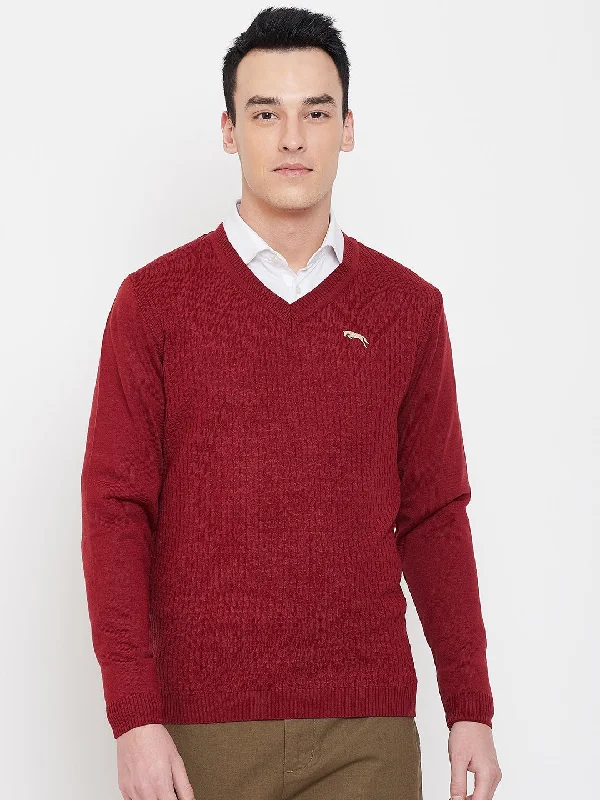 Don’t miss out on men’s fashion sales – shop today and save big! JUMP USA Men Red Self Design Sweater Don’t miss out on men’s fashion sales – shop today and save big! JUMP USA Men Red Self Design Sweater