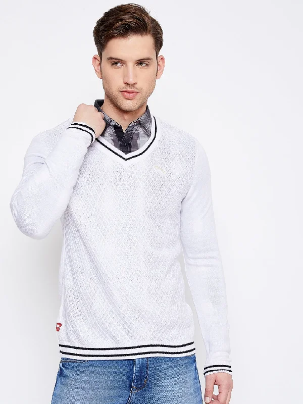Buy now, pay later – exclusive savings on men’s clothing. JUMP USA Men White Self-Design Pullover Buy now, pay later – exclusive savings on men’s clothing. JUMP USA Men White Self-Design Pullover