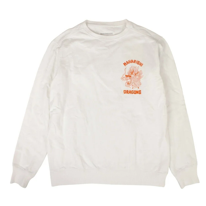 Save big on all types of clothing – Shop the sale now! Maharishi Cotton Stencil Dragon Chest Crew Sweater - White Save big on all types of clothing – Shop the sale now! Maharishi Cotton Stencil Dragon Chest Crew Sweater - White