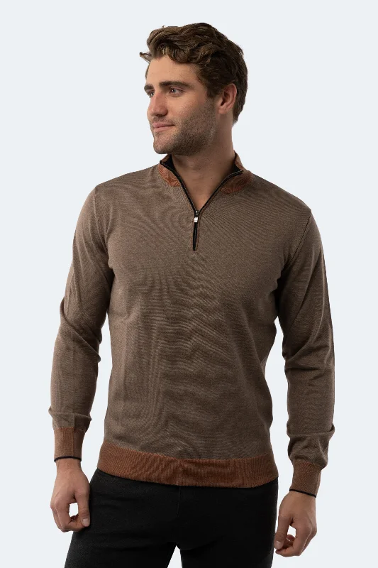 Shop now for the latest fashion trends and enjoy special promotions! Melange Mink and Chestnut Quarter Zip Shop now for the latest fashion trends and enjoy special promotions! Melange Mink and Chestnut Quarter Zip