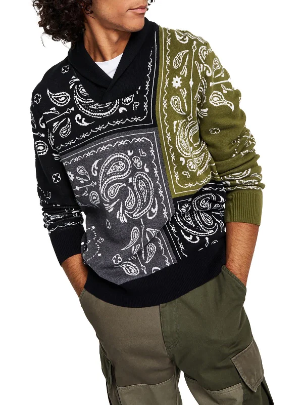 New season, new deals – shop men's clothing now! Mens Paisley Shawl Neck Pullover Sweater New season, new deals – shop men's clothing now! Mens Paisley Shawl Neck Pullover Sweater