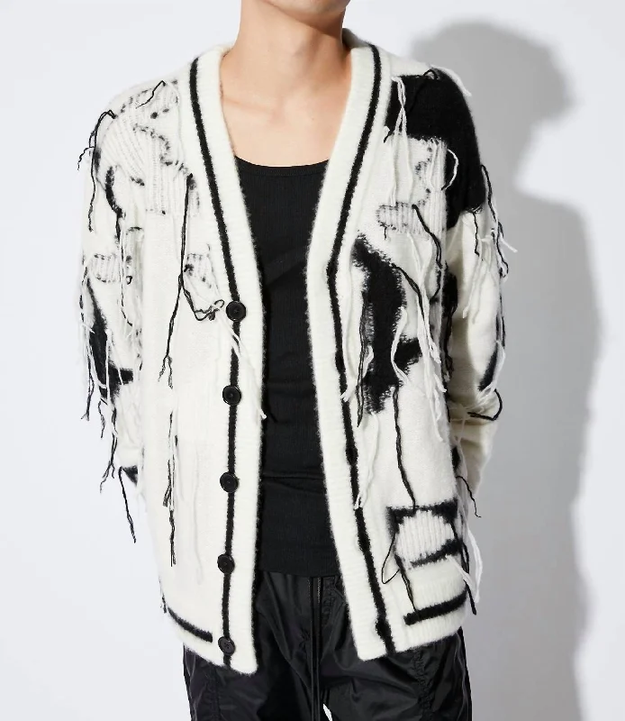 – Shop trendy clothing now.  Men's Zephyr Cardigan In Black Abstract