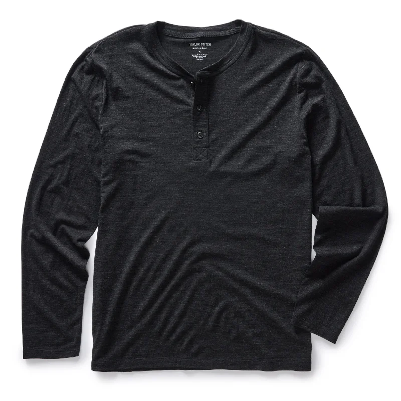 Shop clothing for less – Amazing savings on your favorite styles. The Merino Henley in Heather Black Shop clothing for less – Amazing savings on your favorite styles. The Merino Henley in Heather Black