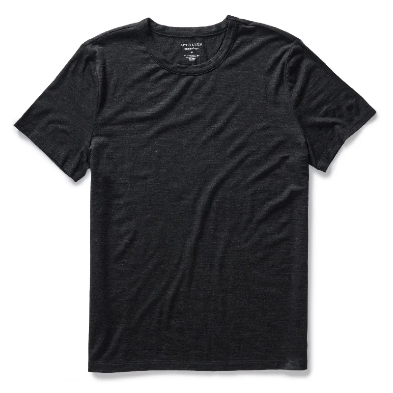 Shop affordable clothing – Limited-time only!  The Merino Tee in Heather Black