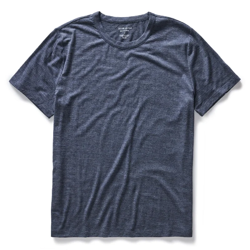 Buy more, save more –  The Merino Tee in Heather Navy