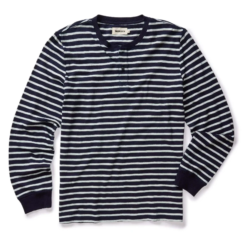 Fresh clothing styles are here – Shop now for exclusive discounts! The Organic Cotton Henley in Rinsed Indigo Stripe Fresh clothing styles are here – Shop now for exclusive discounts! The Organic Cotton Henley in Rinsed Indigo Stripe