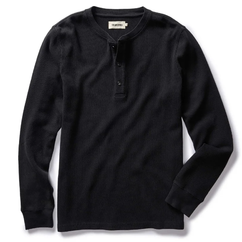 Buy now, pay later – exclusive savings on men’s clothing. The Organic Cotton Waffle Henley in Faded Black Buy now, pay later – exclusive savings on men’s clothing. The Organic Cotton Waffle Henley in Faded Black