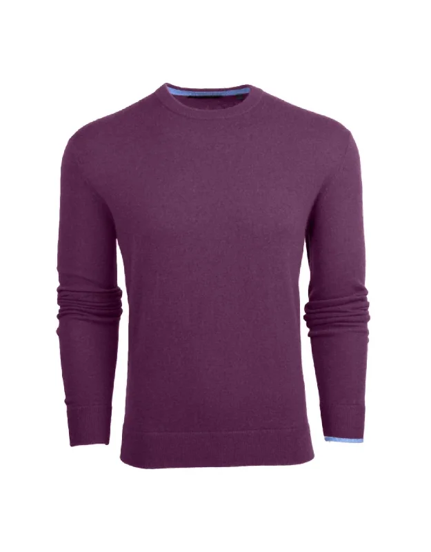 Shop the latest trends in men's clothing at unbeatable prices. Tomahawk Cashmere Crewneck Sweater In Aubergine Shop the latest trends in men's clothing at unbeatable prices. Tomahawk Cashmere Crewneck Sweater In Aubergine