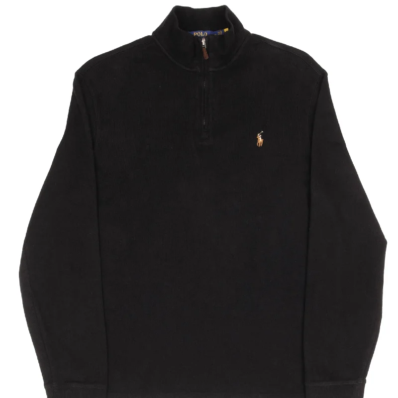 Get ready for your next season with amazing savings on all clothing. POLO RALPH LAUREN BLACK QUARTER 1/4 ZIP SWEATER SIZE MEDIUM Get ready for your next season with amazing savings on all clothing. POLO RALPH LAUREN BLACK QUARTER 1/4 ZIP SWEATER SIZE MEDIUM