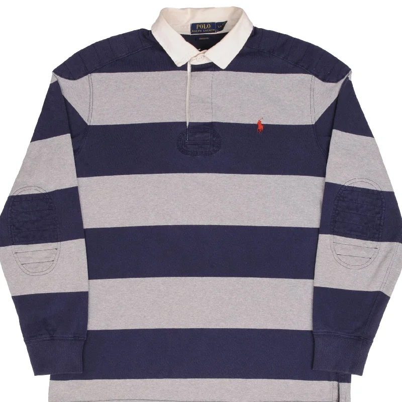 Shop men’s fashion at discount prices and save up to 70%! POLO RALPH LAUREN GREY & BLUE RUGBY POLO SHIRT SIZE LARGE Shop men’s fashion at discount prices and save up to 70%! POLO RALPH LAUREN GREY & BLUE RUGBY POLO SHIRT SIZE LARGE