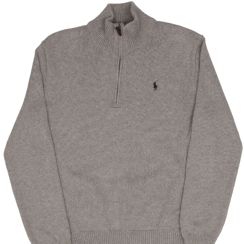 Look your best with exclusive savings on men’s fashion. POLO RALPH LAUREN GREY KNIT QUARTER 1/4 ZIP SWEATER SIZE SMALL Look your best with exclusive savings on men’s fashion. POLO RALPH LAUREN GREY KNIT QUARTER 1/4 ZIP SWEATER SIZE SMALL