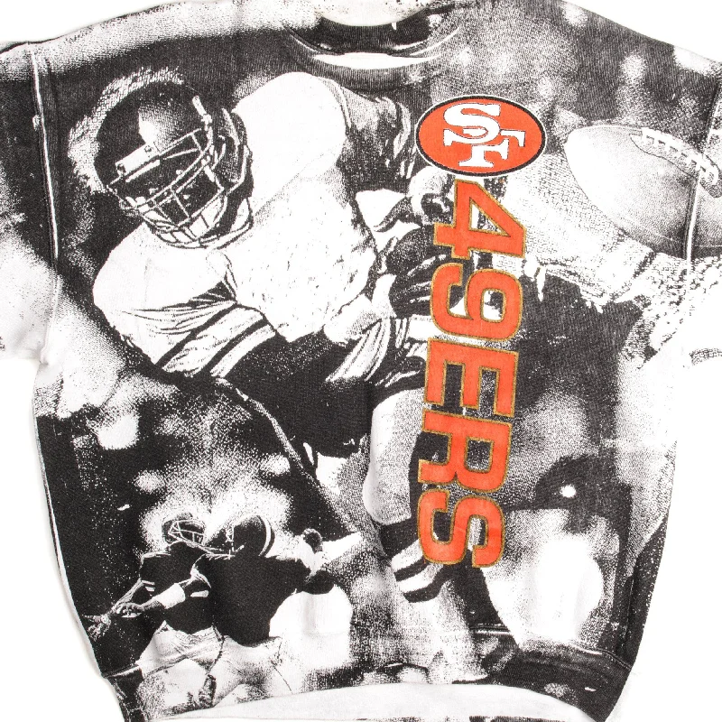 Huge savings on popular clothing styles – VINTAGE ALL OVER PRINT NFL SAN FRANCISCO 49ERS SWEATSHIRT XL MADE USA 1990s Huge savings on popular clothing styles – VINTAGE ALL OVER PRINT NFL SAN FRANCISCO 49ERS SWEATSHIRT XL MADE USA 1990s