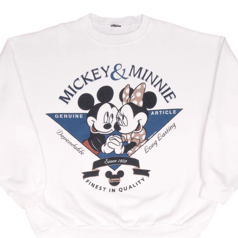Get ready for the season with exclusive savings on trendy clothes. VINTAGE DISNEY MICKEY AND MINNIE MOUSE 1990S WHITE SWEATSHIRT SIZE XL Get ready for the season with exclusive savings on trendy clothes. VINTAGE DISNEY MICKEY AND MINNIE MOUSE 1990S WHITE SWEATSHIRT SIZE XL