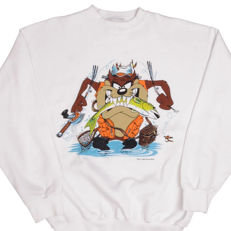 Shop now and save up to 40% on men’s wardrobe essentials. VINTAGE LOONEY TUNES TAZ FISHING SWEATSHIRT 1993 SIZE XL Shop now and save up to 40% on men’s wardrobe essentials. VINTAGE LOONEY TUNES TAZ FISHING SWEATSHIRT 1993 SIZE XL