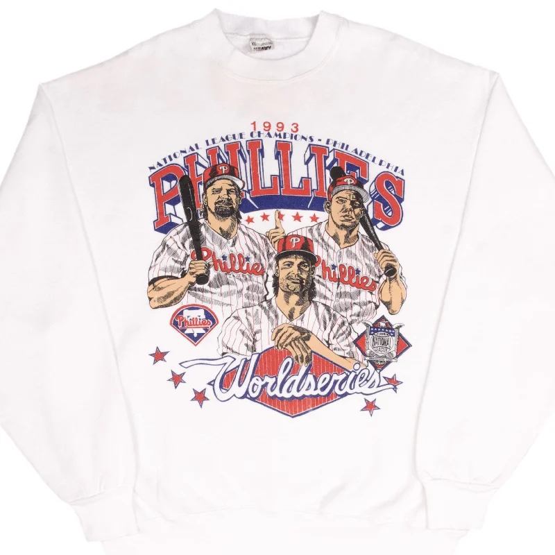 Shop the essentials – men’s wardrobe must-haves on sale.  VINTAGE MLB PHILADELPHIA PHILLIES CHAMPIONS 1993 SWEATSHIRT SIZE XL
