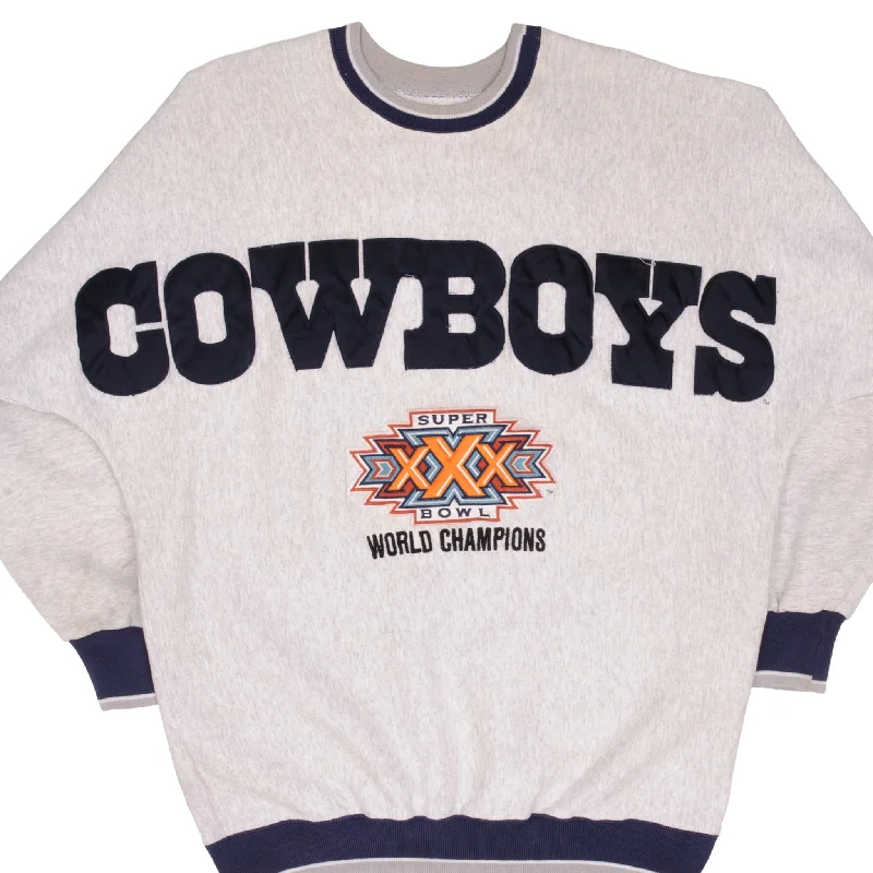 Hurry, the best clothing deals won’t last – Shop now for major savings.  VINTAGE NFL DALLAS COWBOYS SUPER BOWL LEGENDS ATHLETICS SWEATSHIRT 1996 LARGE