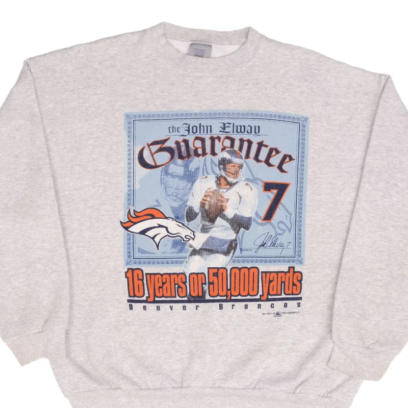 Check out the best prices on men's fashion basics – limited time offer. VINTAGE NFL DENVER BRONCOS JOHN ELWAY 1996 SWEATSHIRT SIZE XL Check out the best prices on men's fashion basics – limited time offer. VINTAGE NFL DENVER BRONCOS JOHN ELWAY 1996 SWEATSHIRT SIZE XL