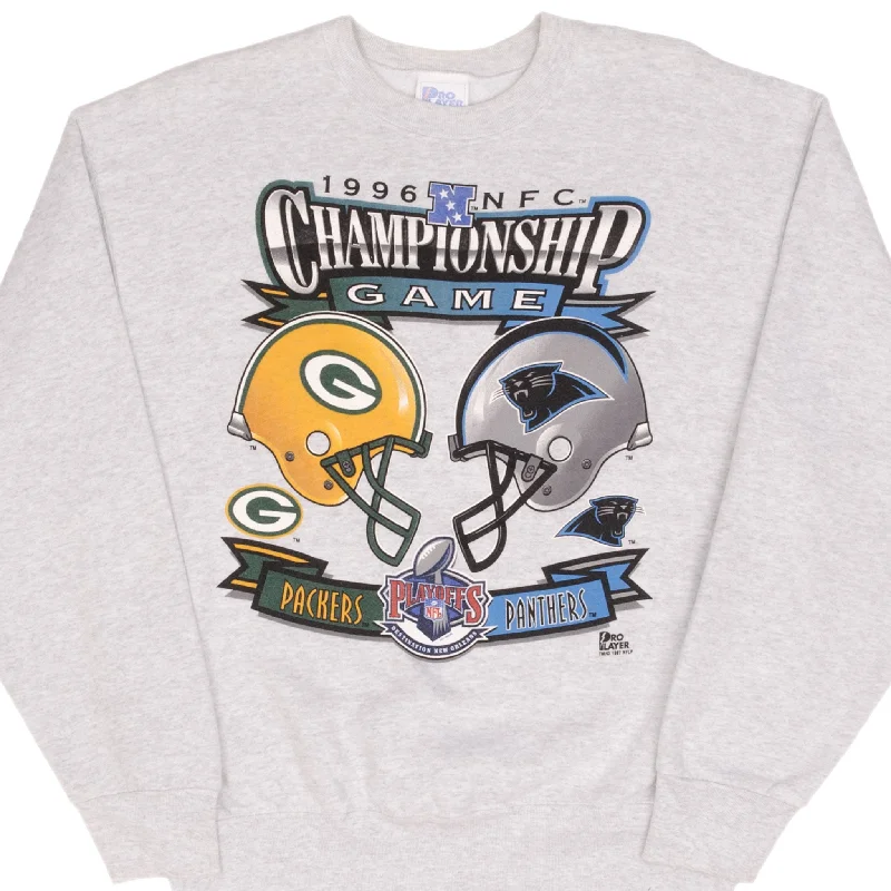 Get fresh fashion for less – Shop trendy clothing at discounted prices. VINTAGE NFL PACKERS VS PANTHERS NFC FINAL 1996 SWEATSHIRT SIZE LARGE MADE IN USA Get fresh fashion for less – Shop trendy clothing at discounted prices. VINTAGE NFL PACKERS VS PANTHERS NFC FINAL 1996 SWEATSHIRT SIZE LARGE MADE IN USA