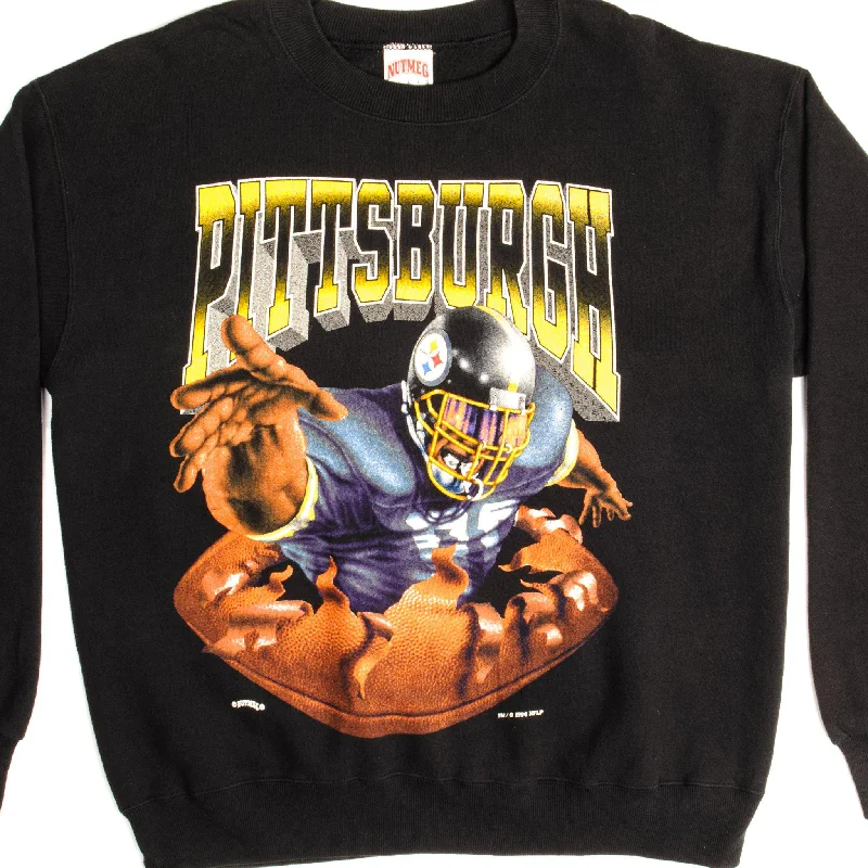 Limited-time sale: Save on all your favorite clothing items. VINTAGE NFL PITTSBURGH STEELERS SWEATSHIRT 1994 SIZE LARGE MADE IN USA Limited-time sale: Save on all your favorite clothing items. VINTAGE NFL PITTSBURGH STEELERS SWEATSHIRT 1994 SIZE LARGE MADE IN USA