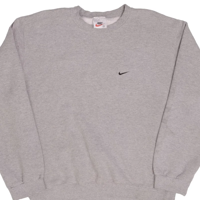 Shop the latest trends in men's clothing at unbeatable prices.  VINTAGE NIKE CLASSIC SWOOSH GRAY SWEATSHIRT 1990S SIZE MEDIUM MADE IN USA