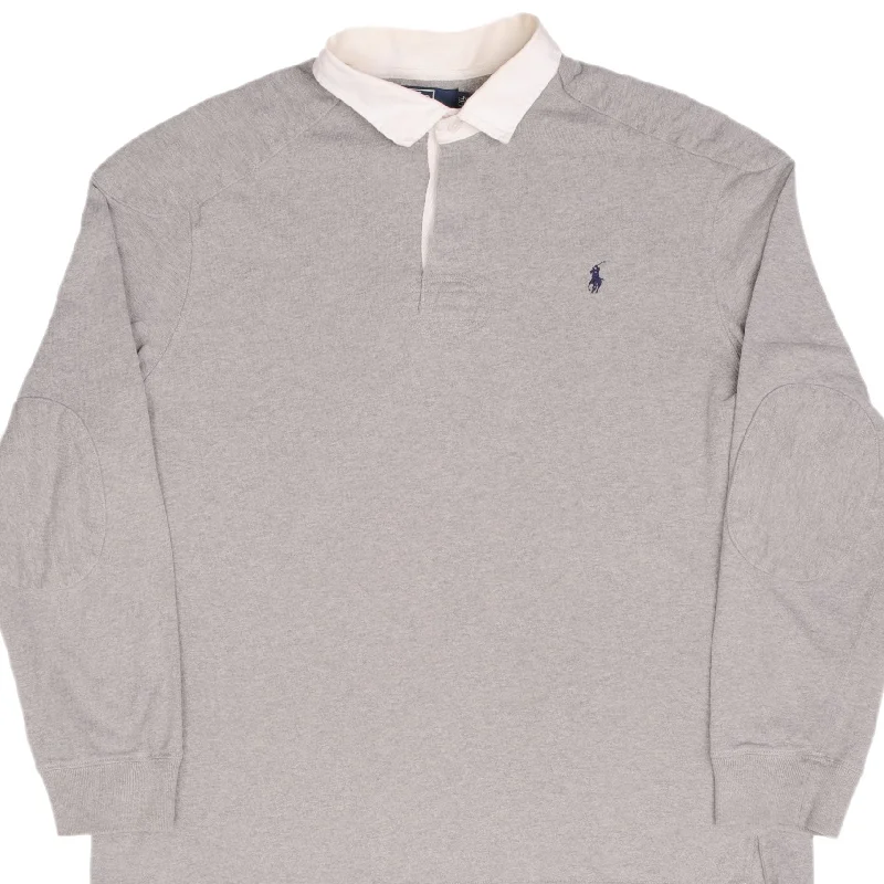 Shop our men's clothing collection for the best prices of the season. VINTAGE POLO RALPH LAUREN GREY RUGBY POLO SHIRT 1990S SIZE 2XL Shop our men's clothing collection for the best prices of the season. VINTAGE POLO RALPH LAUREN GREY RUGBY POLO SHIRT 1990S SIZE 2XL