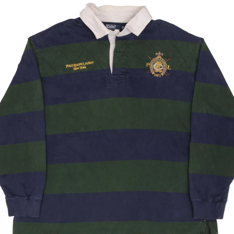 Shop now and enjoy massive savings on stylish clothing for all seasons. VINTAGE RALPH LAUREN NEW YORK BLUE GREEN STRIPED RUGBY POLO SHIRT 1990S 2XL BIG Shop now and enjoy massive savings on stylish clothing for all seasons. VINTAGE RALPH LAUREN NEW YORK BLUE GREEN STRIPED RUGBY POLO SHIRT 1990S 2XL BIG