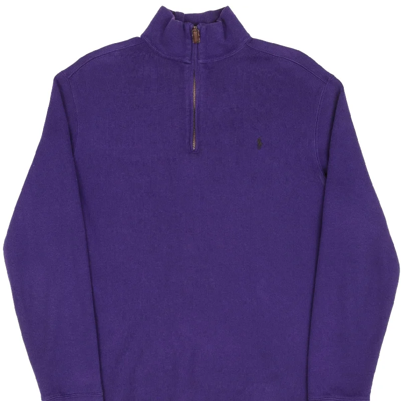 Limited-time offer! VINTAGE RALPH LAUREN PURPLE QUARTER ZIP SWEATER MEDIUM 1990S MADE IN USA Limited-time offer! VINTAGE RALPH LAUREN PURPLE QUARTER ZIP SWEATER MEDIUM 1990S MADE IN USA