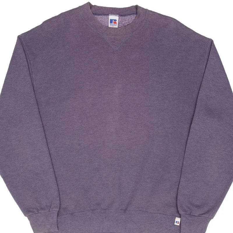 Flash sale: Save big on men's clothing this weekend! VINTAGE RUSSELL ATHLETIC BLANK PURPLE SWEATSHIRT 1990S LARGE MADE IN USA Flash sale: Save big on men's clothing this weekend! VINTAGE RUSSELL ATHLETIC BLANK PURPLE SWEATSHIRT 1990S LARGE MADE IN USA