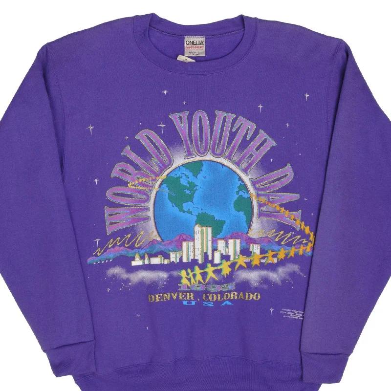 Flash sale: Save big on men's clothing this weekend! VINTAGE WORLD YOUTH DAY DENVER 1993 SWEATSHIRT LARGE MADE IN USA DEADSTOCK Flash sale: Save big on men's clothing this weekend! VINTAGE WORLD YOUTH DAY DENVER 1993 SWEATSHIRT LARGE MADE IN USA DEADSTOCK