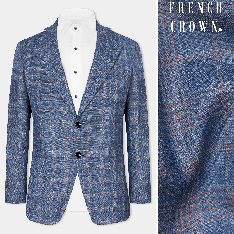 Shop clothing essentials at a fraction of the price – Alaskan Blue and Nevada Brown Plaid Wool Rich Designer Blazer Shop clothing essentials at a fraction of the price – Alaskan Blue and Nevada Brown Plaid Wool Rich Designer Blazer
