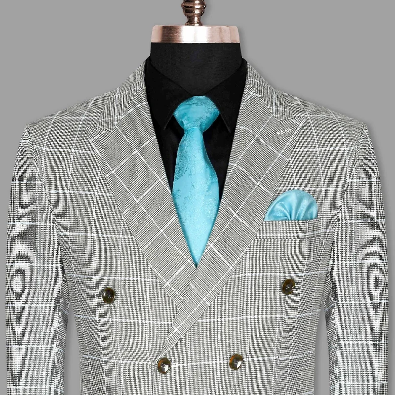 Get stylish outfits for every occasion – Shop now and save! Black and White Houndstooth Windowpane Stretchable Double Breasted traveler Blazer Get stylish outfits for every occasion – Shop now and save! Black and White Houndstooth Windowpane Stretchable Double Breasted traveler Blazer