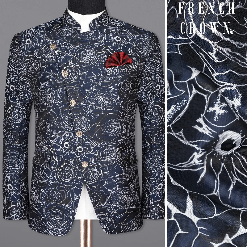 Seasonal clearance – Save on all clothing essentials this weekend. Bleached Cedar Rose Jacquard Cross Placket Bandhgala Designer Blazer Seasonal clearance – Save on all clothing essentials this weekend. Bleached Cedar Rose Jacquard Cross Placket Bandhgala Designer Blazer