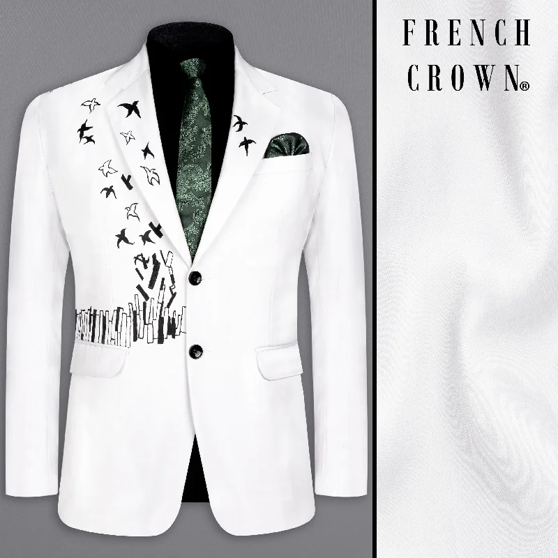 Unbeatable discounts on top-selling apparel – Only available online. Bright White With Attractive Hand Painted Single Breasted Designer Blazer Unbeatable discounts on top-selling apparel – Only available online. Bright White With Attractive Hand Painted Single Breasted Designer Blazer