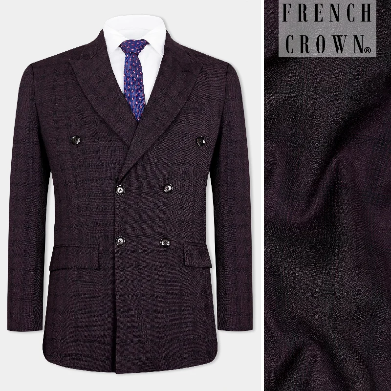 Limited-time sale: Save on all your favorite clothing items. Cinder Purple Checkered Double Breasted Wool Rich Blazer Limited-time sale: Save on all your favorite clothing items. Cinder Purple Checkered Double Breasted Wool Rich Blazer