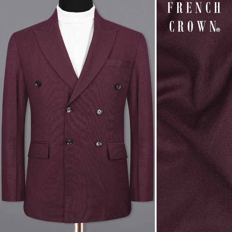 Save more with our buy-more, save-more deals on men’s fashion. Cocoa Bean Maroon Double Breasted Blazer Save more with our buy-more, save-more deals on men’s fashion. Cocoa Bean Maroon Double Breasted Blazer