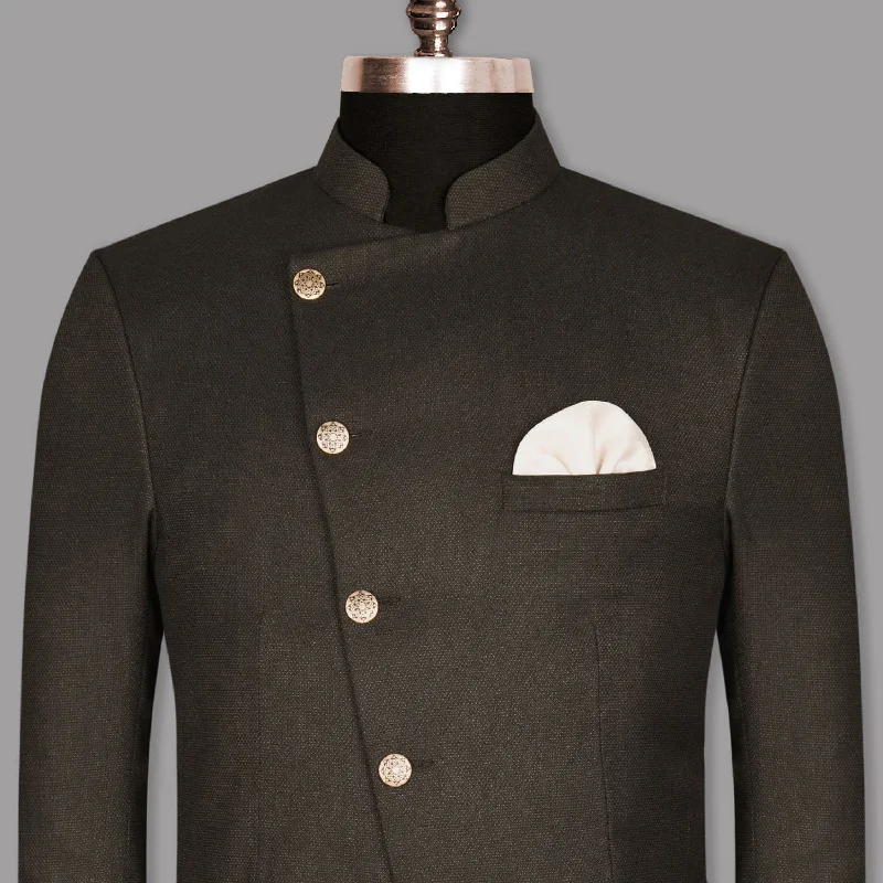 Shop trendy clothing at amazing prices – exclusive deals! Coffee Brown Textured Cross Placket Bandhgala/Mandarin Wool blend Blazer Shop trendy clothing at amazing prices – exclusive deals! Coffee Brown Textured Cross Placket Bandhgala/Mandarin Wool blend Blazer