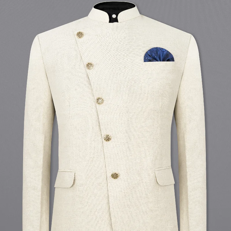 Limited-time sale: Save on all your favorite clothing items. Coral Reef Cream Cross Placket Bandhgala Luxurious Linen Blazer Limited-time sale: Save on all your favorite clothing items. Coral Reef Cream Cross Placket Bandhgala Luxurious Linen Blazer