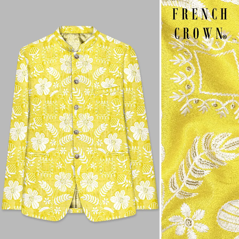 End-of-season sale – men’s clothing essentials up to 60% off! Dandelion Yellow And Bright White Floral Sequin And Thread Embroidered Bandhgala Jodhpuri End-of-season sale – men’s clothing essentials up to 60% off! Dandelion Yellow And Bright White Floral Sequin And Thread Embroidered Bandhgala Jodhpuri
