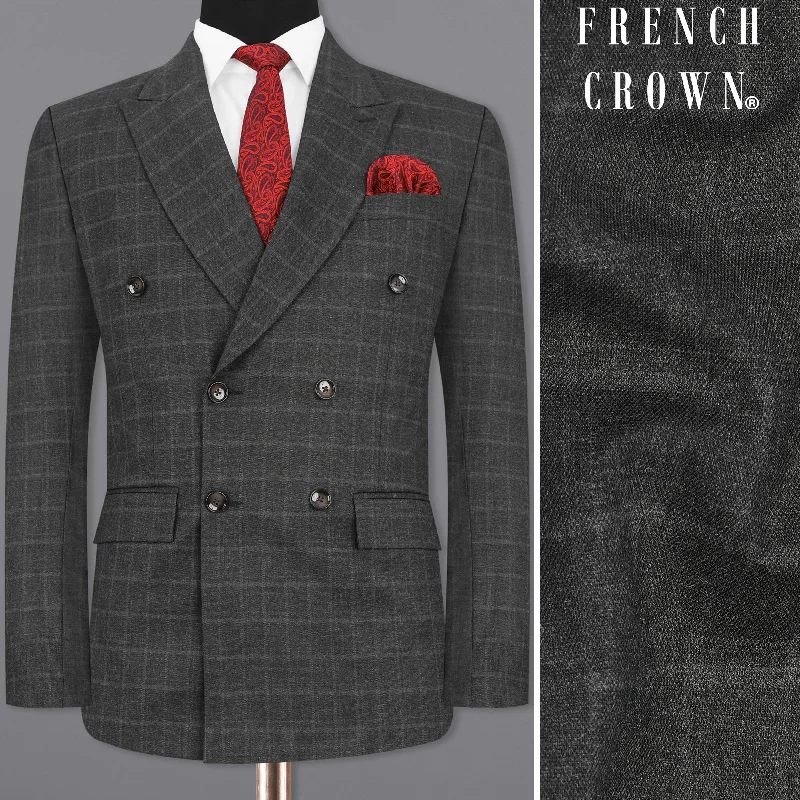 Hurry, the best deals on men’s fashion won’t last long! Dune Gray windowpane Double Breasted Blazer Hurry, the best deals on men’s fashion won’t last long! Dune Gray windowpane Double Breasted Blazer
